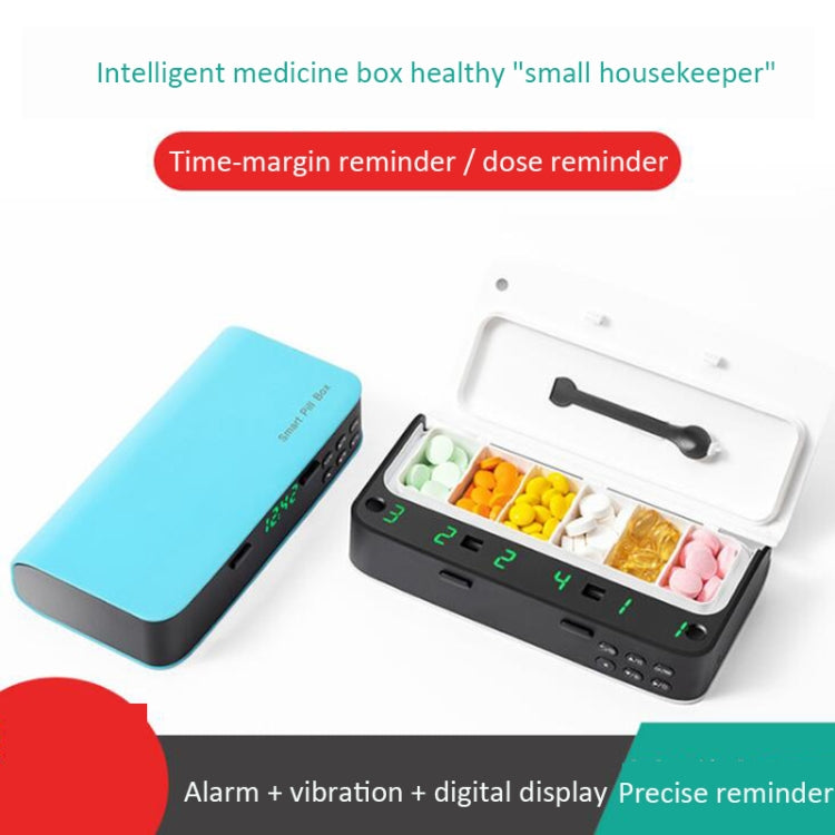 XM-ZY02 Piccolo portapillole elettronico intelligente Magazzino separato per ricordare agli anziani di prendere medicine regolarmente Portapillole portatile