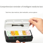 XM-ZY02 Piccolo portapillole elettronico intelligente Magazzino separato per ricordare agli anziani di prendere medicine regolarmente Portapillole portatile