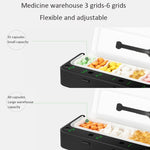 XM-ZY02 Piccolo portapillole elettronico intelligente Magazzino separato per ricordare agli anziani di prendere medicine regolarmente Portapillole portatile