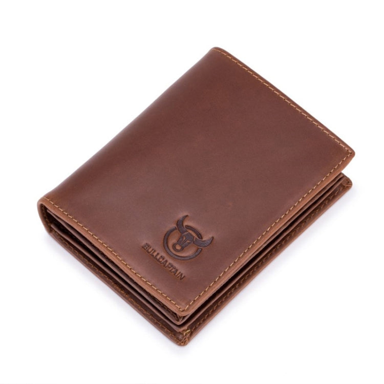 BUFF CAPTAIN 027 Portafoglio antifurto corto da uomo Portafoglio addensato multi-carta in pelle, Black, Brown, Luxurious Ash, Blue