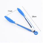 Clip per alimenti in silicone con manico in acciaio inox 28 cm