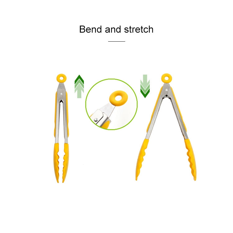 Clip per alimenti in silicone con manico in acciaio inox 28 cm