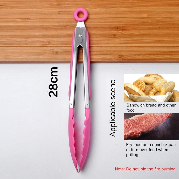 Clip per alimenti in silicone con manico in acciaio inox 28 cm