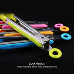 Clip per alimenti in silicone con manico in acciaio inox 28 cm