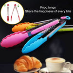 Clip per alimenti in silicone con manico in acciaio inox 28 cm