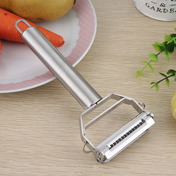 Grattugia a doppia pialla per pelare verdure multifunzione in acciaio inox, Double Planing Grater