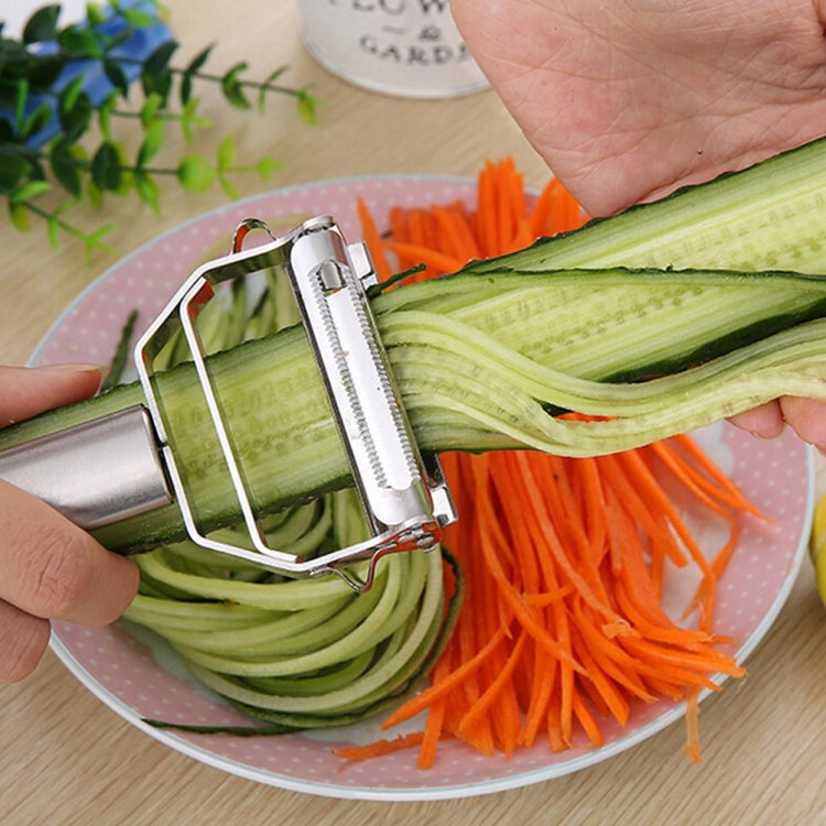 Grattugia a doppia pialla per pelare verdure multifunzione in acciaio inox, Double Planing Grater