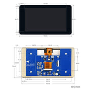Display touch capacitivo IPS Waveshare da 7 pollici 800×480, interfaccia DSI, touch a 5 punti, without Case, with Case
