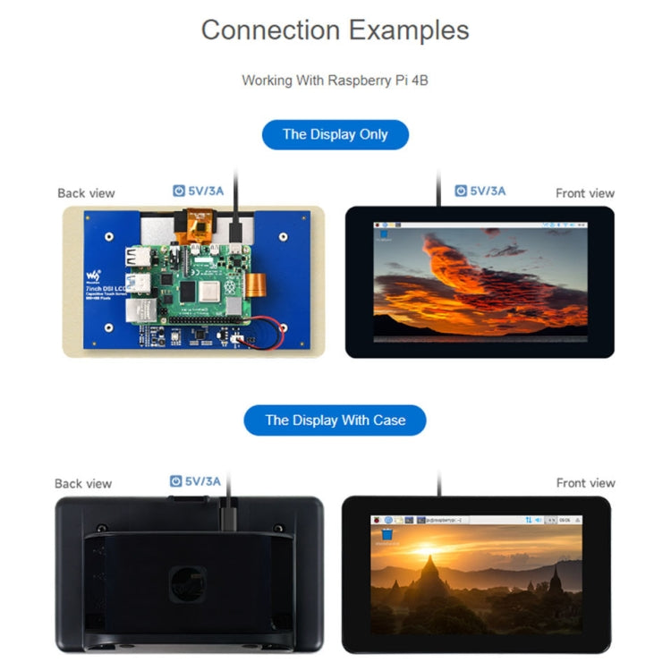 Display touch capacitivo IPS 7" 800x480 con interfaccia DSI