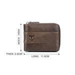 BUFF CAPTAIN 025 Portafoglio corto orizzontale in pelle bovina di primo strato in pelle Portafoglio multifunzione per carte di credito