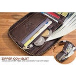 BUFF CAPTAIN 025 Portafoglio corto orizzontale in pelle bovina di primo strato in pelle Portafoglio multifunzione per carte di credito