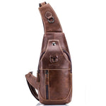 BULL CAPTAIN 019 Borsa a tracolla a tracolla in pelle da uomo retrò Borsa a tracolla in pelle bovina di primo strato, Chestnut Brown, Yellow Brown, Gray Brown, Pure Black, Chestnut Brown + Buckle + Bracket, Black + Buckle + Bracket                     ...