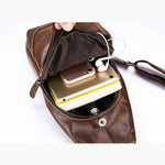 BULL CAPTAIN 019 Borsa a tracolla a tracolla in pelle da uomo retrò Borsa a tracolla in pelle bovina di primo strato, Chestnut Brown, Yellow Brown, Gray Brown, Pure Black, Chestnut Brown + Buckle + Bracket, Black + Buckle + Bracket                     ...