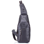 BULL CAPTAIN 019 Borsa a tracolla a tracolla in pelle da uomo retrò Borsa a tracolla in pelle bovina di primo strato, Chestnut Brown, Yellow Brown, Gray Brown, Pure Black, Chestnut Brown + Buckle + Bracket, Black + Buckle + Bracket                     ...
