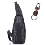 BULL CAPTAIN 019 Borsa a tracolla a tracolla in pelle da uomo retrò Borsa a tracolla in pelle bovina di primo strato, Chestnut Brown, Yellow Brown, Gray Brown, Pure Black, Chestnut Brown + Buckle + Bracket, Black + Buckle + Bracket                     ...