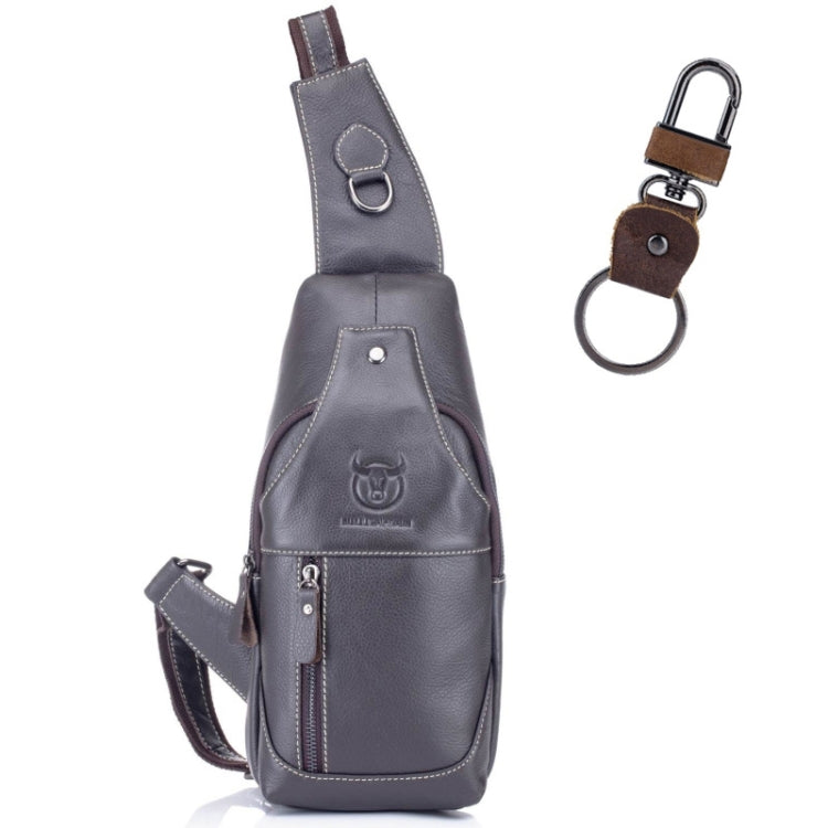 BULL CAPTAIN 019 Borsa a tracolla a tracolla in pelle da uomo retrò Borsa a tracolla in pelle bovina di primo strato, Chestnut Brown, Yellow Brown, Gray Brown, Pure Black, Chestnut Brown + Buckle + Bracket, Black + Buckle + Bracket                     ...