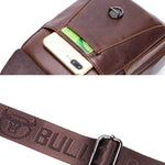 BUFF CAPTAIN 110 Borsa a tracolla in pelle da uomo Borsa a tracolla multifunzione in pelle di vacchetta di primo strato