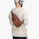 BUFF CAPTAIN 110 Borsa a tracolla in pelle da uomo Borsa a tracolla multifunzione in pelle di vacchetta di primo strato