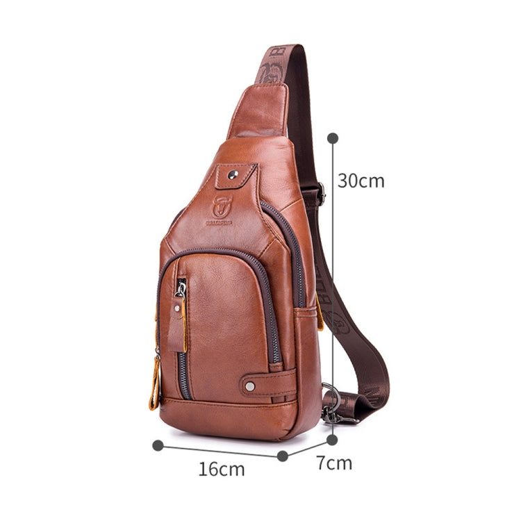BUFF CAPTAIN 129 Borsa a tracolla morbida da uomo in pelle bovina di primo strato Borsa a tracolla casual di grande capacità per esterni