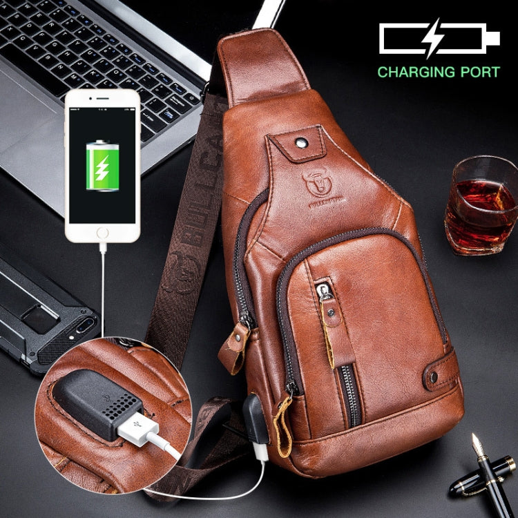 BUFF CAPTAIN 129 Borsa a tracolla morbida da uomo in pelle bovina di primo strato Borsa a tracolla casual di grande capacità per esterni