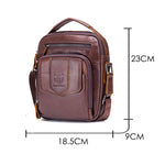BUFF CAPTAIN 777 Borsa a tracolla in pelle da uomo Cartella retrò di grande capacità in pelle bovina di primo strato