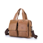 BUFF CAPTAIN 042 Borsa a tracolla multifunzionale in pelle da uomo Cartella portatile in pelle bovina di primo strato