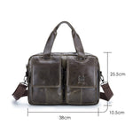 BUFF CAPTAIN 042 Borsa a tracolla multifunzionale in pelle da uomo Cartella portatile in pelle bovina di primo strato