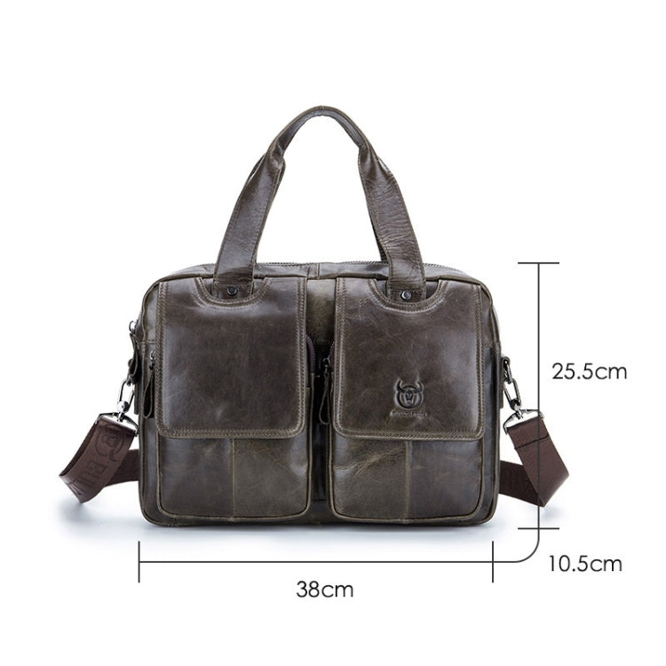 BUFF CAPTAIN 042 Borsa a tracolla multifunzionale in pelle da uomo Cartella portatile in pelle bovina di primo strato