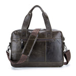 BUFF CAPTAIN 042 Borsa a tracolla multifunzionale in pelle da uomo Cartella portatile in pelle bovina di primo strato