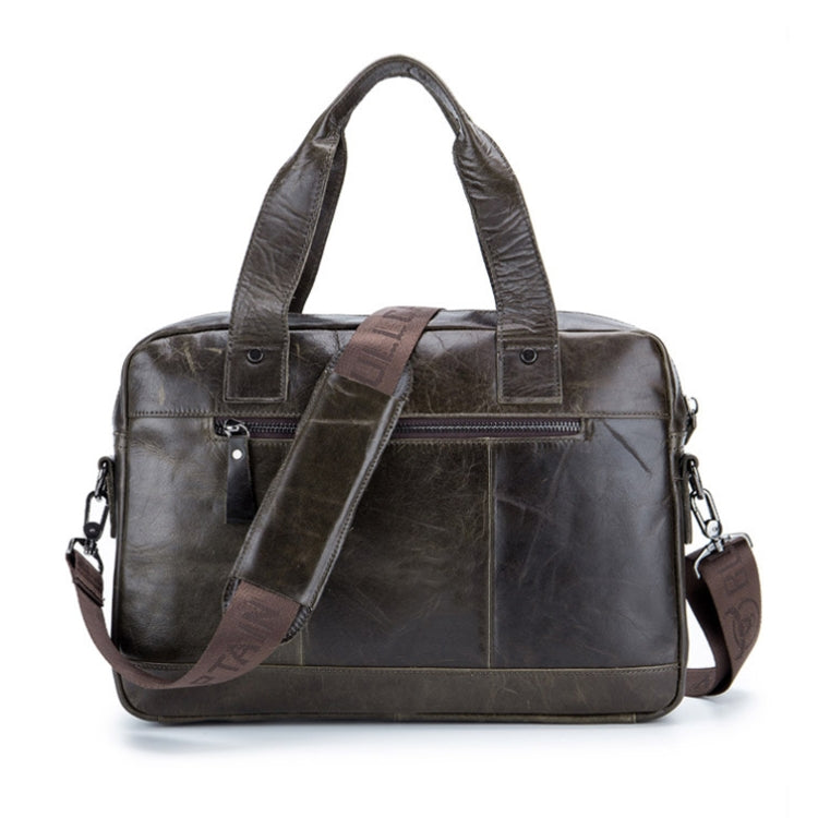 BUFF CAPTAIN 042 Borsa a tracolla multifunzionale in pelle da uomo Cartella portatile in pelle bovina di primo strato