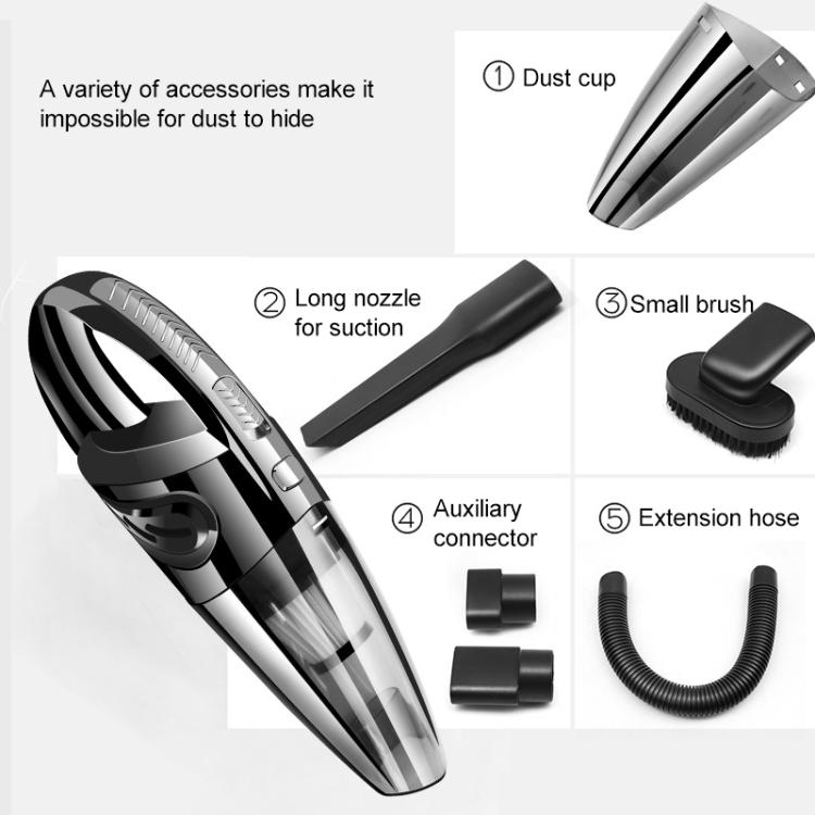 Aspirapolvere per auto portatile ad alta potenza portatile bagnato e asciutto, R-6052C Vacuum Cleaner with USB Cable (Black), No-Wired Vacuum Cleaner, US Plug, Handle Vacuum Cleaner, US Plug (Red)