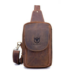BUFF CAPTAIN 133 Borsa a tracolla retrò in pelle da uomo Borsa in pelle diagonale, 133