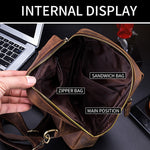 BUFF CAPTAIN 133 Borsa a tracolla retrò in pelle da uomo Borsa in pelle diagonale, 133