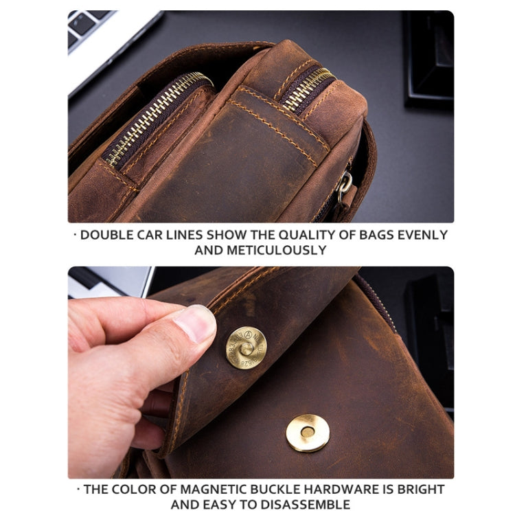BUFF CAPTAIN 133 Borsa a tracolla retrò in pelle da uomo Borsa in pelle diagonale, 133