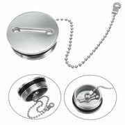 Tappo di ricambio per bocchettone di riempimento del ponte della barca in acciaio inossidabile + accessori di ricambio per la barca a catena, Cap + Chain