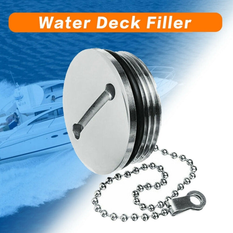 Tappo di ricambio per bocchettone di riempimento del ponte della barca in acciaio inossidabile + accessori di ricambio per la barca a catena, Cap + Chain