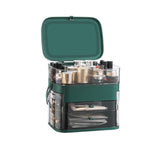 1003 LED Mirror Cosmetic Storage Box Prodotti per la cura della pelle a prova di polvere da tavolo Rack di grande capacità, specifica:, Normal Style (Peacock Green), Single Mirror Style (Peacock Green), LED Style (Peacock Green)                        ...
