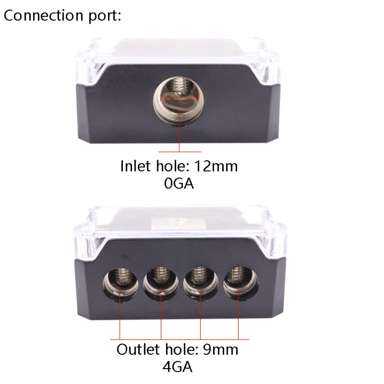 Amplificatore di potenza audio per auto Splitter per mozzo con scatola di giunzione a un punto quattro, Hub Splitter