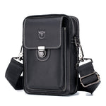 BUFF CAPTAIN 075 Cintura da uomo per cellulare Marsupio Borsa diagonale multifunzione in pelle bovina di primo strato