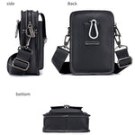 BUFF CAPTAIN 075 Cintura da uomo per cellulare Marsupio Borsa diagonale multifunzione in pelle bovina di primo strato