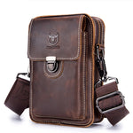 BUFF CAPTAIN 075 Cintura da uomo per cellulare Marsupio Borsa diagonale multifunzione in pelle bovina di primo strato