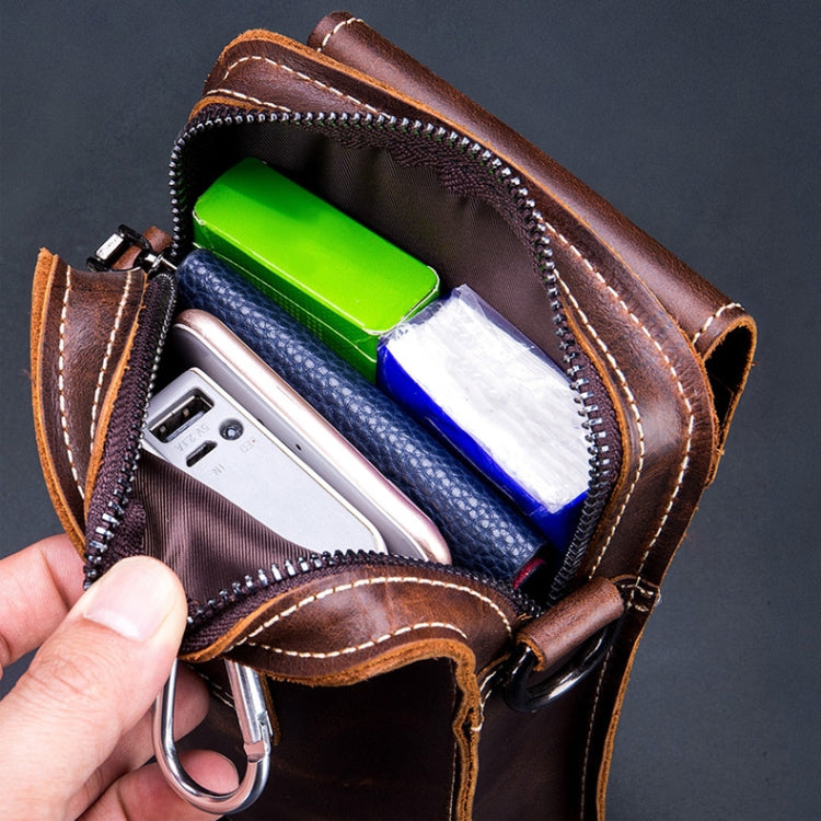 BUFF CAPTAIN 075 Cintura da uomo per cellulare Marsupio Borsa diagonale multifunzione in pelle bovina di primo strato