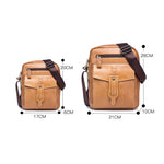 BUFF CAPTAIN 053 Borsa a tracolla in pelle da uomo Borsa a tracolla di grande capacità in pelle bovina di primo strato, specifica:, Large (Yellow Brown), Small (Yellow Brown), Large (Black), Small (Black), Large (Dark Brown), Small (Dark Brown)
