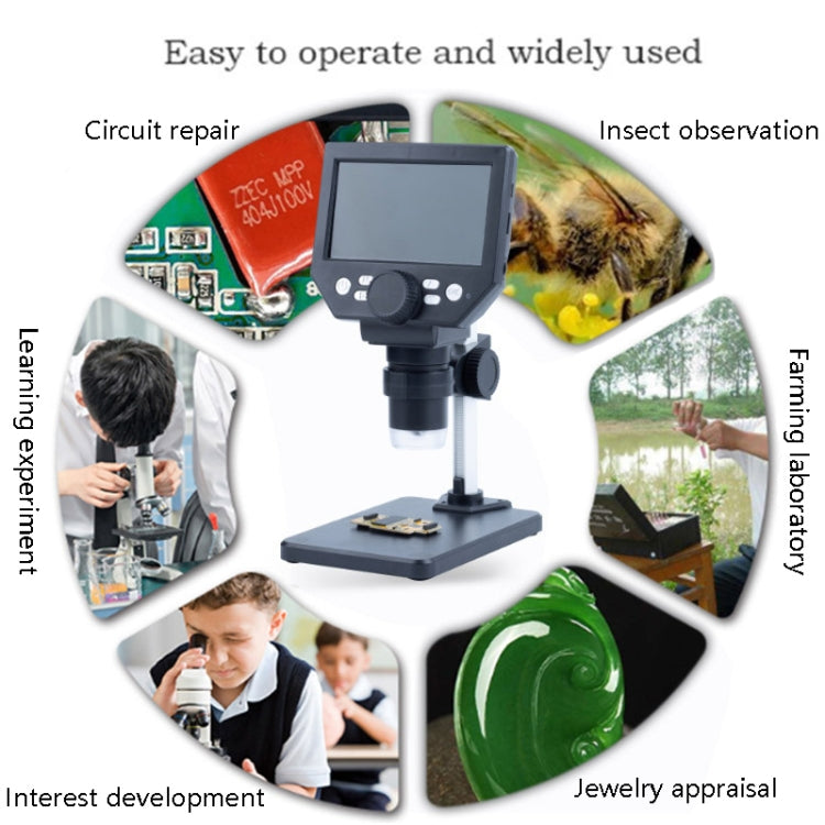Microscopio digitale HD 10MP con display LCD 4,3" e LED