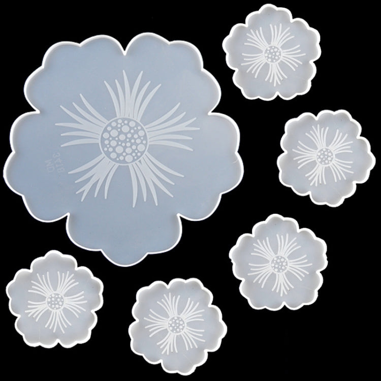 Stampo in silicone per tazza di fiori Set di stampi in cristallo fai-da-te con petalo per frutta a forma di goccia, 1 Big + 5 Small Flowers Set, 1 Big + 3 Small Flowers Set, Big Flowers