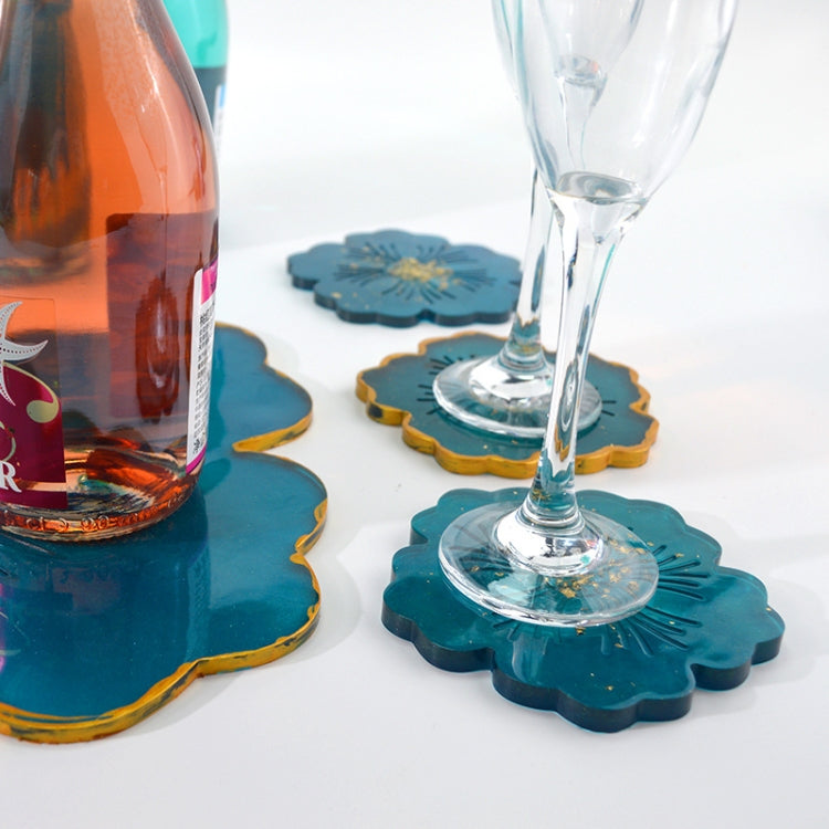 Stampo in silicone per tazza di fiori Set di stampi in cristallo fai-da-te con petalo per frutta a forma di goccia, 1 Big + 5 Small Flowers Set, 1 Big + 3 Small Flowers Set, Big Flowers