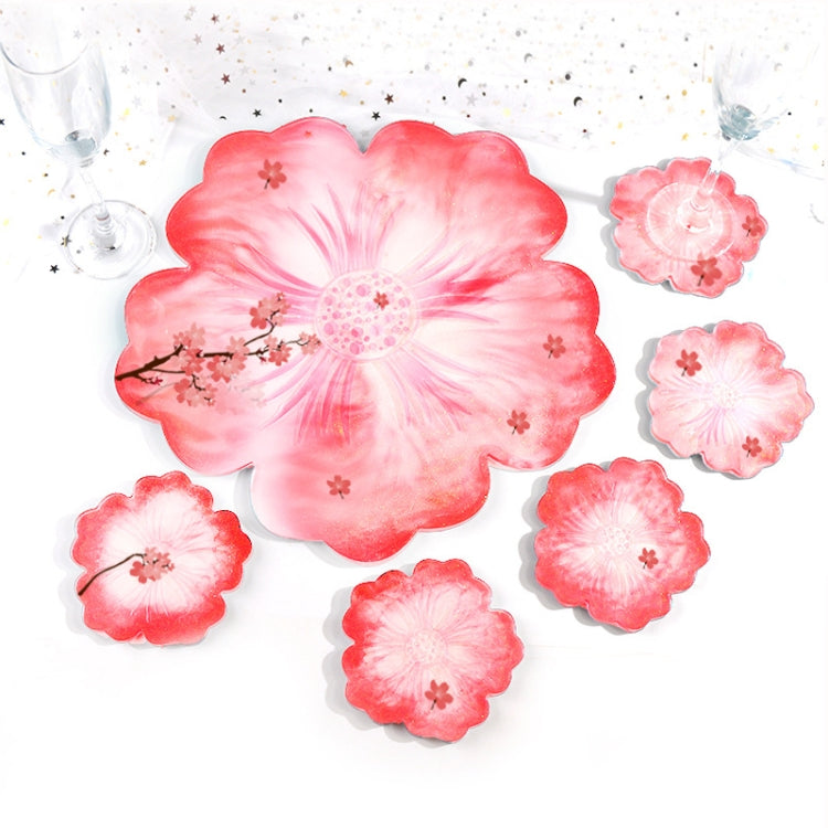 Stampo in silicone per tazza di fiori Set di stampi in cristallo fai-da-te con petalo per frutta a forma di goccia, 1 Big + 5 Small Flowers Set, 1 Big + 3 Small Flowers Set, Big Flowers