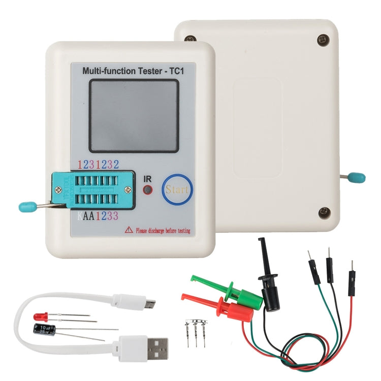 LCR-TC1 Tester per transistor a schermo colorato completo per test resistore condensatore triodo diodo, LCR-TC1