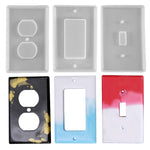 3 pz cristallo epossidico specchio presa porosa pulsante linea dati interruttore pannello stampo in silicone, Style One, Style Two, Style Three, Style Four, Style Five, Style Six