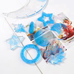 DIY Windbell Stampo epossidico Moon Pendant Wind Bell Hanging Set Stampo, Stile:, MD3535 + MD3536, MD3535 + MD3536 + Fish Line